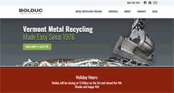 Desktop Screenshot of bolducmetalrecycling.com