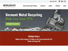 Tablet Screenshot of bolducmetalrecycling.com
